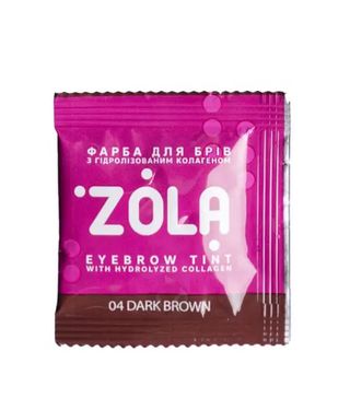 Zola Фарба Для Брів У Саше З Колагеном  Eyebrow Tint With Collagen 04 Warm