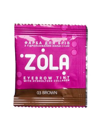 Zola Фарба Для Брів У Саше З Колагеном Eyebrow Tint With Collagen 03 Warm