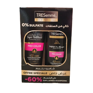 Shampoing pro color sans sulfate 250ml + Après shampoing 180ml - TRESEMME