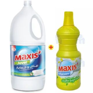Eau de javel 2,5L + nettoyant 1L - MAXIS'