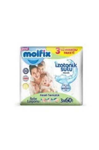 Lingettes bébé isotonic water fresh clean 3x60 - MOLFIX