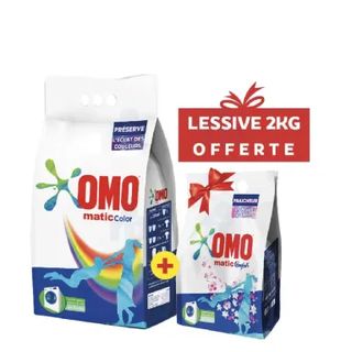 Lessive Matic Lemon 5,5Kg + Lessive Matic 2Kg offerte - OMO