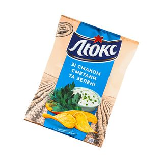Чипси «люкс» Зі Смаком Сметани Та Зелені, 125г
