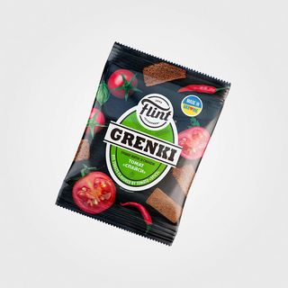 Грінки Житні «flint» Зі Смаком Томат Спайсі, 100г