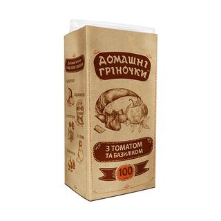 Грінки «домашні» З Томатом Та Базиліком, 100 Г