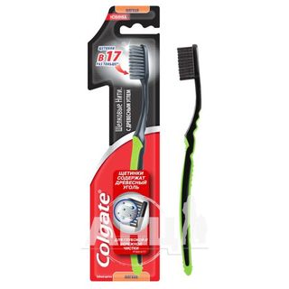 Зубна Щітка Colgate Шовкові Нитки З Деревним Вугіллям М'яка
