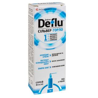 Дефлю Сільвер Лосьйон-спрей Для Горла 30 Мл