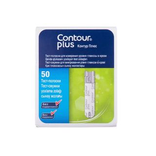 Тест-смужки Для Глюкометра Bayer Contour Plus №50