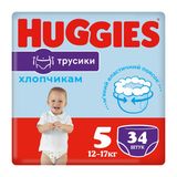 Підгузки-трусики Дитячі Гігієнічні Huggies Pants Для Хлопчиків 5 (12-17 Кг) №34