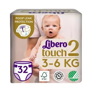 Підгузки Для Дітей Libero Touch 2 3-6 Кг №32