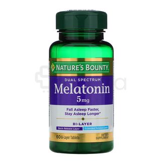 Nature's Bounty Dual Spectrum Melatonin Tablets, 60 Count