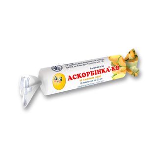 Аскорбінка-кв Таблетки 25 Мг В Етикетці Зі Смаком Дині №10
