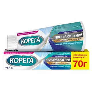 Крем Корега Для Фіксації Зубних Протезів Екстра Сильний Нейтральний Смак 70 Мл