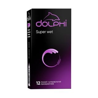 Презервативи Dolphi Super Wet Тонкі З Додатковим Змащувачем №12