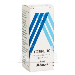 Тобрекс Краплі Очні 0,3 % Флакон 5 Мл