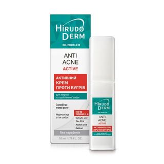Крем Активний Проти Вугрів Anti-acne Active Hirudo Derm Oil Problem 50 Мл
