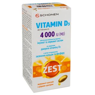 Зест Вітамін Д3 4000 Мо Капсули Жувальні №30