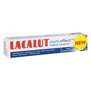 Зубна Паста Lacalut Multi-effect Plus Лакалут Мульти-ефект Плюс Глибоке Очищення 75 Мл