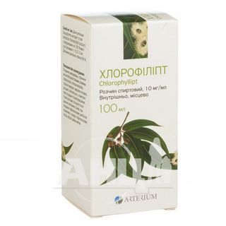 Хлорофіліпт Розчин Спиртовий 10 Мг/мл Флакон Скляний 100 Мл