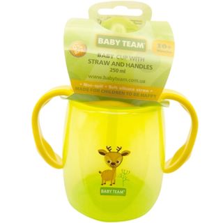 Бебі Тім Поїльник З Трубочкою Та Ручками 250мл