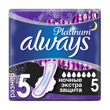 Always Прокладки Для Критичних Днів Platinum Ultra Night, 5шт