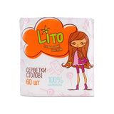 Lito Серветки Столові 21*24 Білі, 60шт