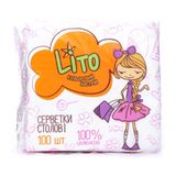 Lito Серветки Столові 24*24 Білі, 100шт