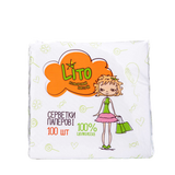 Lito Серветки Столові 33*33 Білі, 100шт