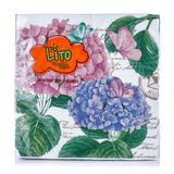 Літо Серветки Декоративні 33*33 Гортензія,3-х Шар.,18шт