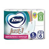 Zewa Туалетний Папір Just 1, 5шар.,6шт
