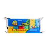 Фрекен Бок Кухонні Губки 5 + 1 Шт Колор З Великими Порами