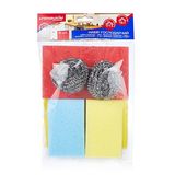 Управдом Набір Господарчий Губка 2шт+шкребок 2шт+серв.віскозна 2шт+фібра 2шт