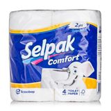 Selpak Туалетний Папір Comfort Білий 2-х Шаровий, 4шт