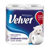 *velvet Туалетний Папір Делікатний Білий 3 Шари 4 Рул 153 Відриви