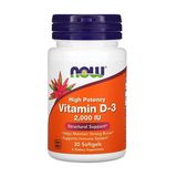 Now Vitamin D-3 2000 Iu Капс. N30