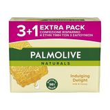 Palmolive Натурель Мило Тверде Екопак Молочко Та Мед 4*90г