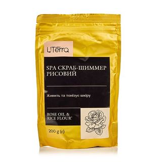 Uterra Native Рисовий Скраб-шиммер Rose Oil & Race Flour, 200 Г