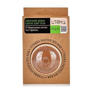 ***uterra Native Твердий Крем-скраб Для Тіла Горіх, 55г