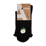 Аміга Шкарпетки Жіночі З Рюшами Чорні Р.23-25