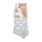 Аміга Шкарпетки Жіночі Укорочені Р.23-25 Ромашки Сірі