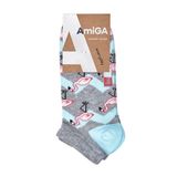 Аміга Шкарпетки Жіночі Укорочені Фламінго Р.23-25 Сірі