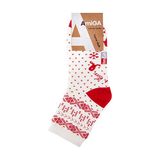 ***аміга Шкарпетки Жіночі Класичні Махра Олені Р.23-25 Білий