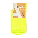 *аміга Шкарпетки Жіночі Високі Спорт  Р.23-25 Неон Лимонні