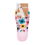 ***аміга Шкарпетки Жіночі Чешки Р.23 Квіти Рожеві