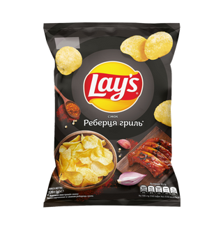 Чiпси Lays Зі Смаком Реберця Гриль (120г)