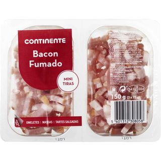 Bacon Fumado Mini Tiras Continente (2 un x 75 gr (150 gr))