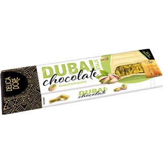 Chocolat blanc aux pistaches et Kadayif croquant Dubaï Style 70g - DELICA DORE