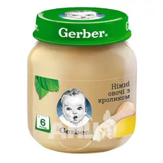 Пюре Gerber Кольорова Капуста, Картопля Та Кролик 130 Г