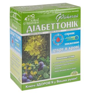 Фіточай Ключі Здоров'я № 62 Діабетонік В Фільтр-пакетах 1,5 Г №20