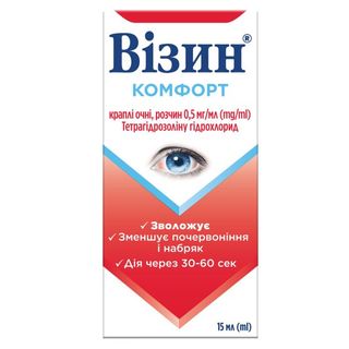 Візин Комфорт Краплі Очні 0,05 % Флакон 15 Мл
